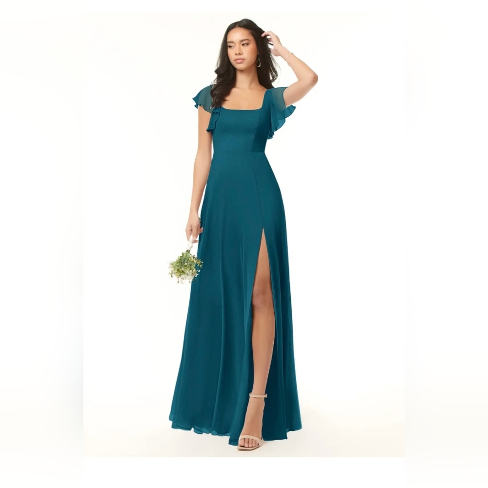 NWT Azazie Bondi Dress Ink Blue A8